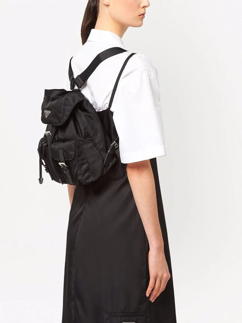 enamel triangle logo small backpack