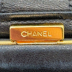 CS067 - CHANEL Vintage Black Caviar Leather Long Wallet
