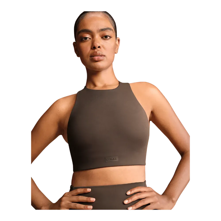 Nike X SkimsWomen's High-Neck Bra Dark Sepia