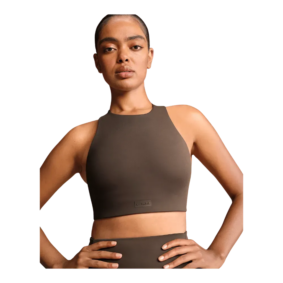 Nike X SkimsWomen's High-Neck Bra Dark Sepia