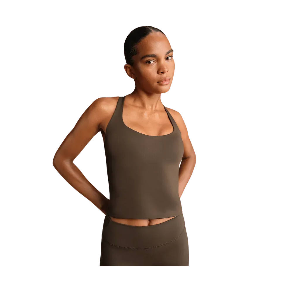 Nike X Skims Matte Women's Racerback Tank Top Dark Sepia