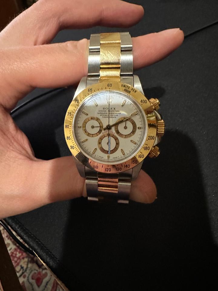 Rolex | Daytona | 16523 | Yellow gold | 40 mm | Gold/Steel | White | Automatic