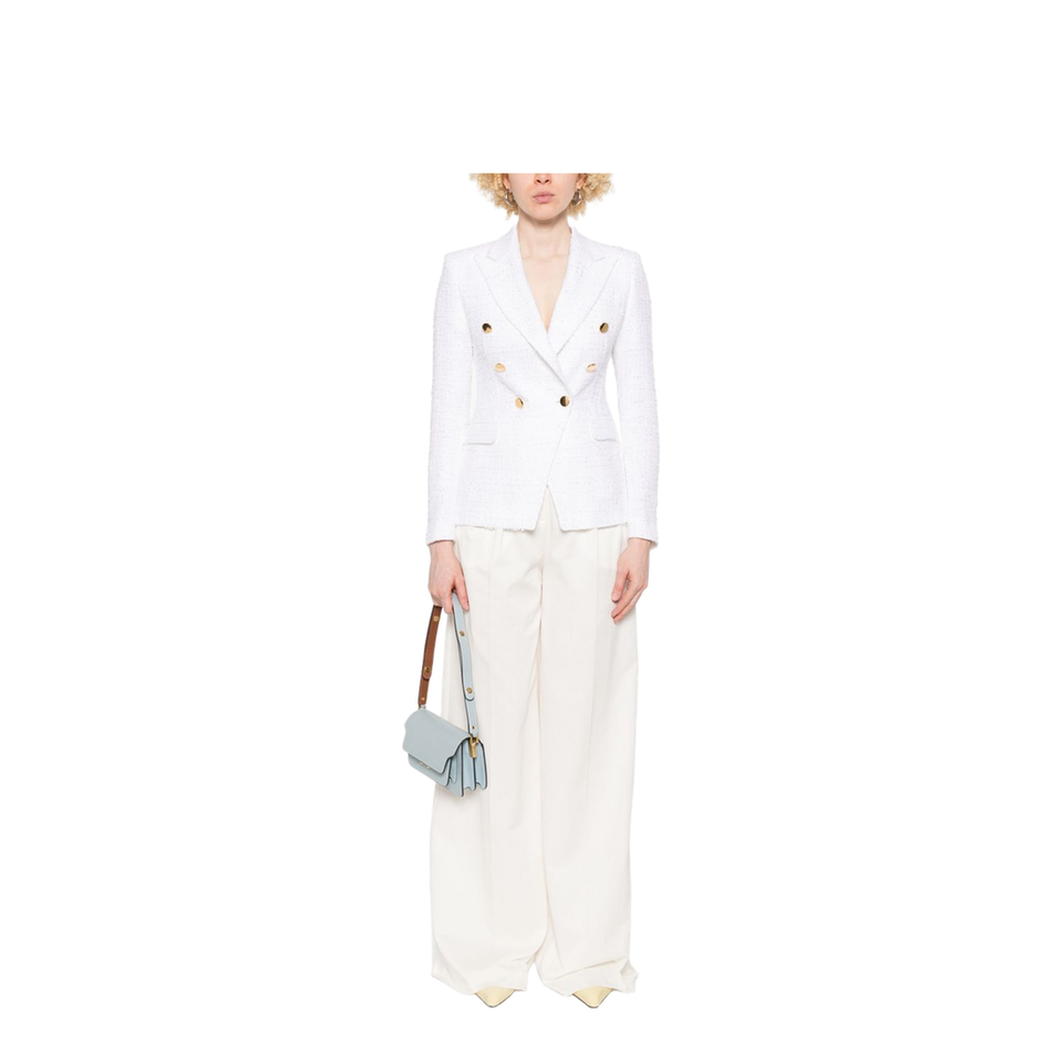 Cotton Single-Breasted Jacket - White