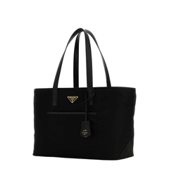 Re-Nylon Black Shopping Bag