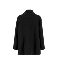 VLogo Wool Coat - Black