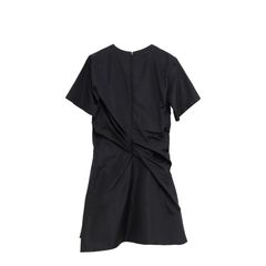 Draped Dress in Silk Black