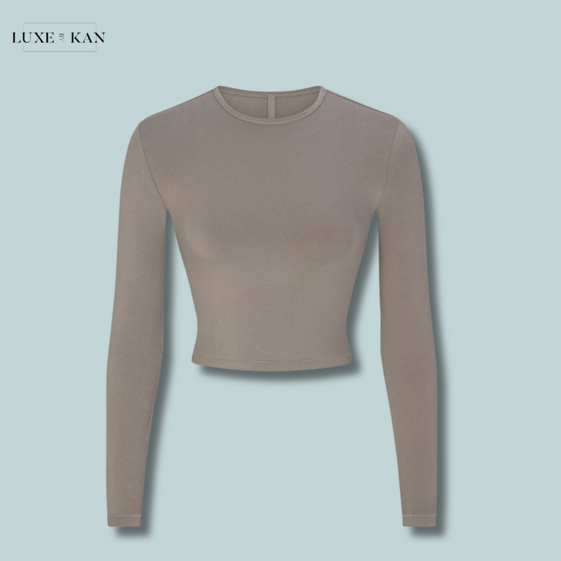 SKIMS New Vintage cropped stretch-cotton T-shirt