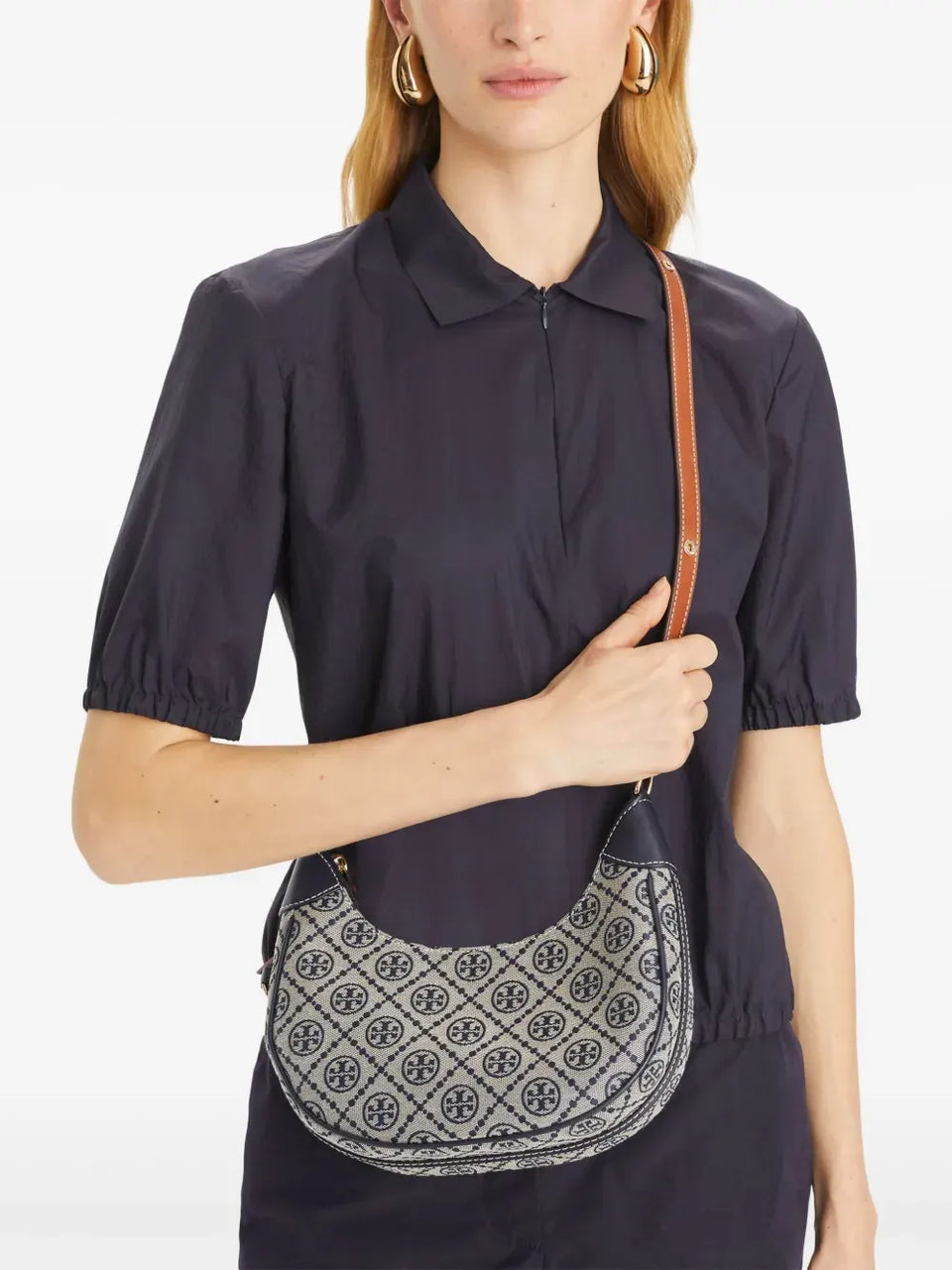 T Monogram Crescent shoulder bag