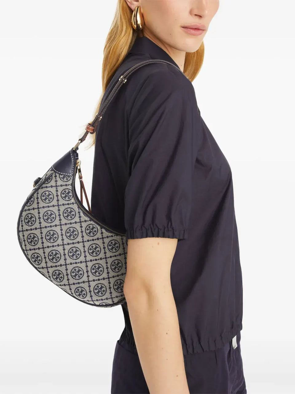 T Monogram Crescent shoulder bag