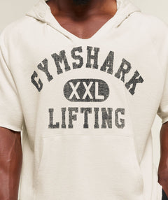 Gymshark Summer Pump Cover Short Sleeve Hoodie Iron Blue