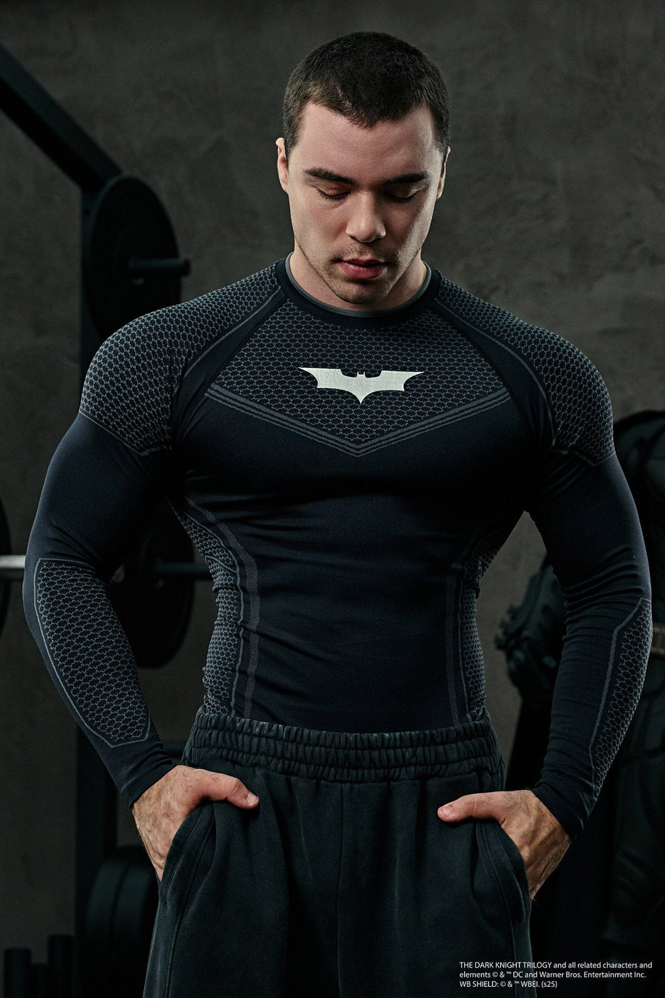 YoungLA 8004 Batman Compression Longsleeves Black