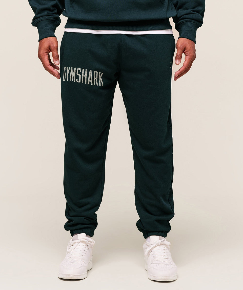 Gymshark Worn Graphic Joggers Black