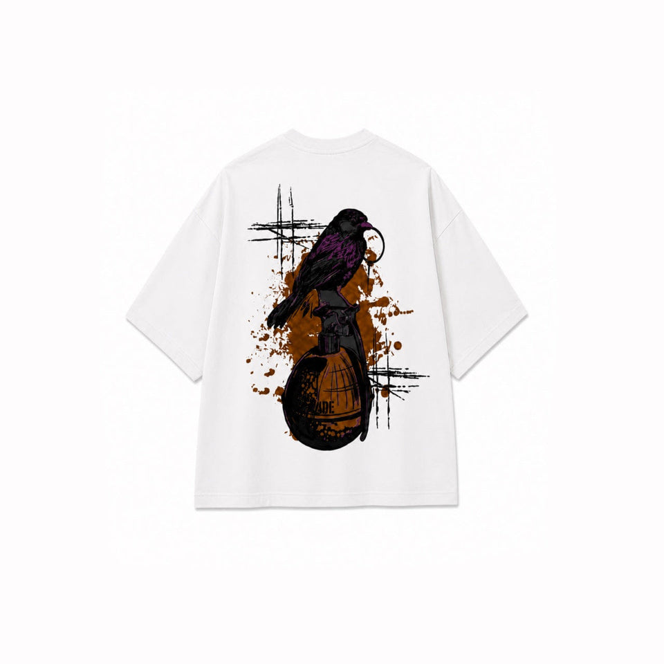 GRENADE WHITE WOMEN’S OVERSIZED T-SHIRT