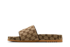 Gucci GG Canvas Slide Sandal Beige Monogram