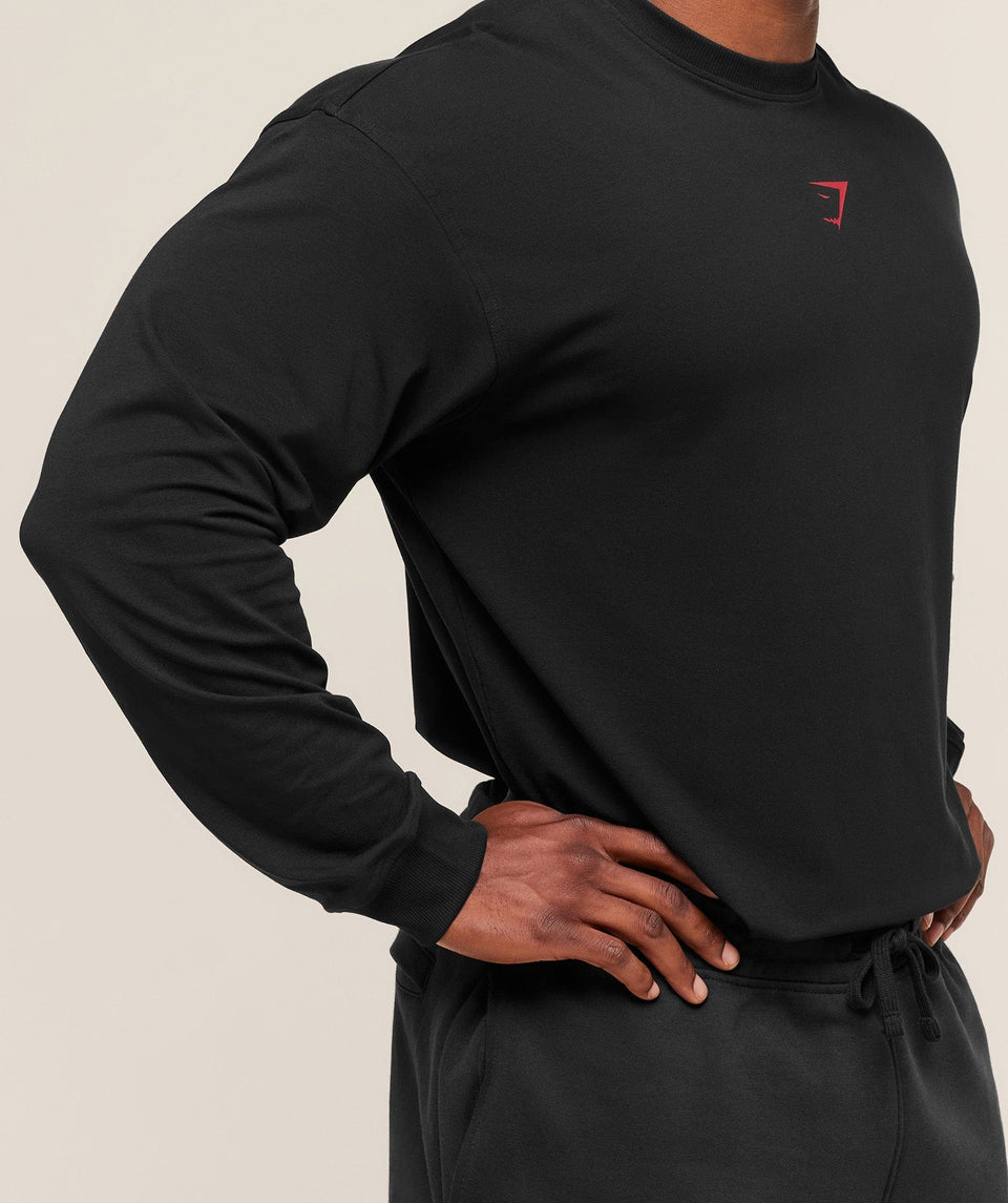 Gymshark Power Long Sleeve T-Shirt Charcoal Core Marl
