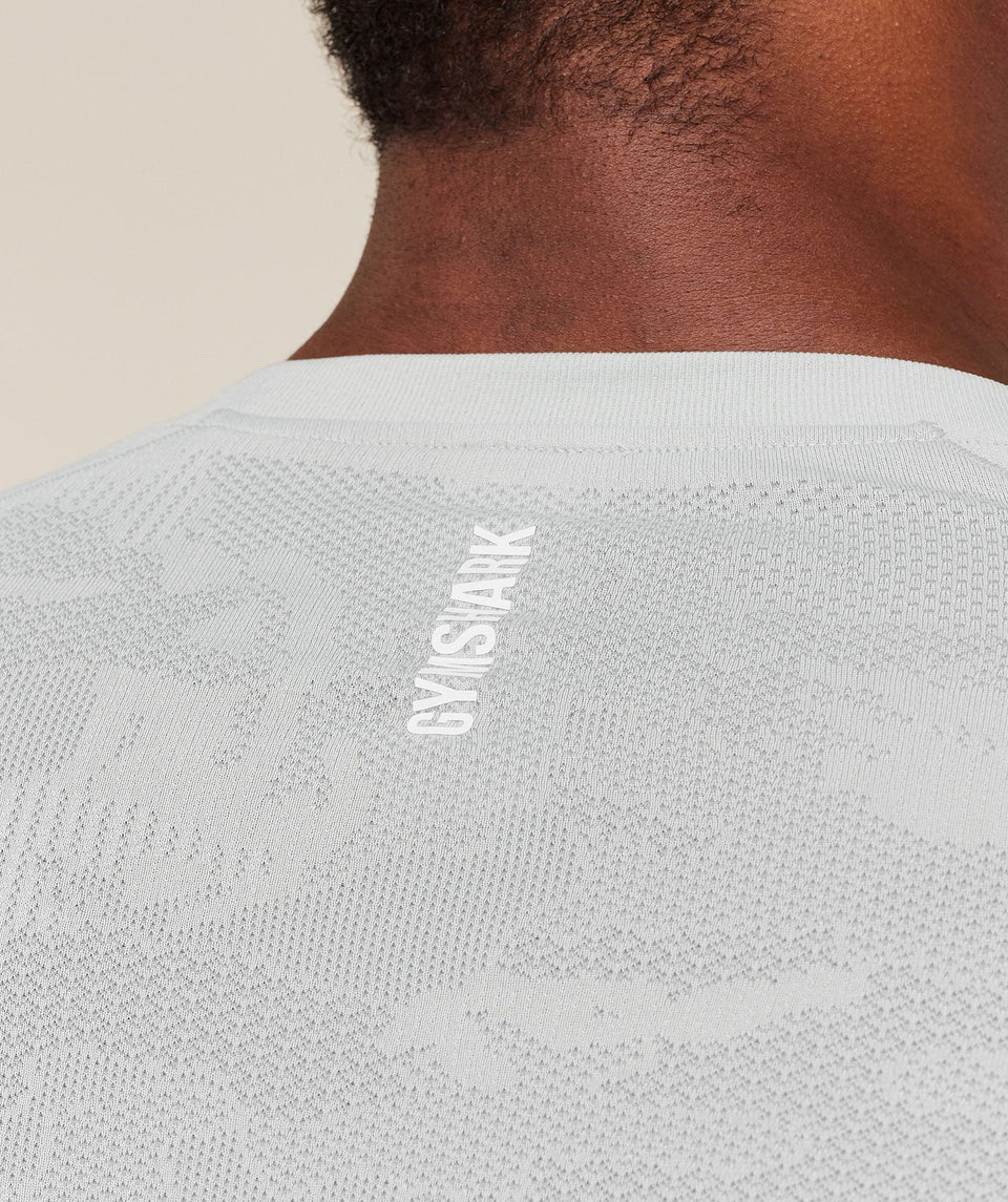 Gymshark Geo Seamless Long Sleeve T-Shirt Black