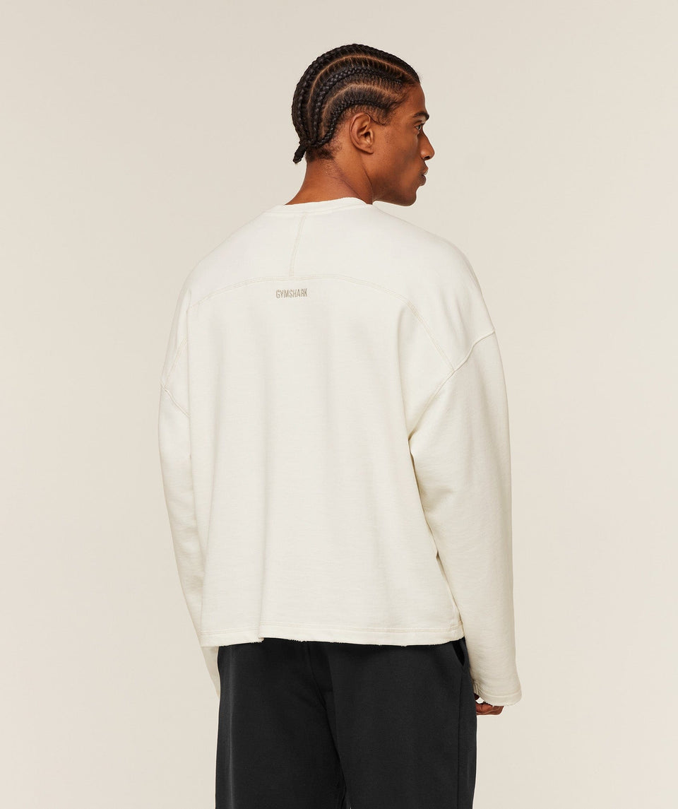 Gymshark Re-Rack Crew Neck Pullover Gs Soft White