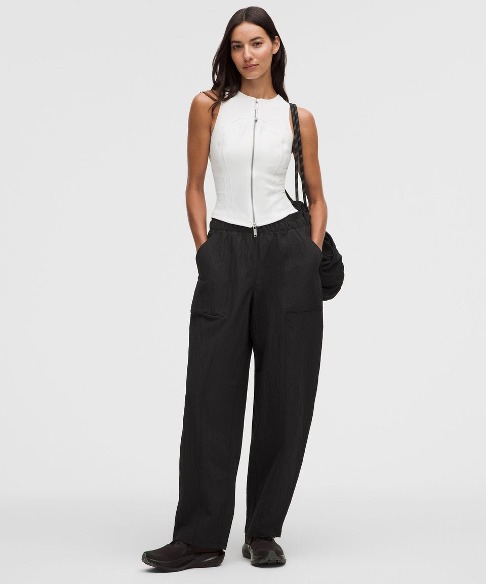 Lululemon Crinkle Nylon Mid-Rise Barrel-Leg Pant