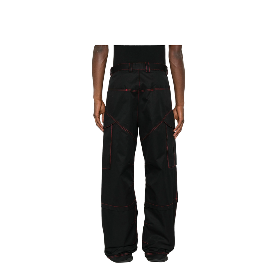 Contrast Stitches Cargo Pants