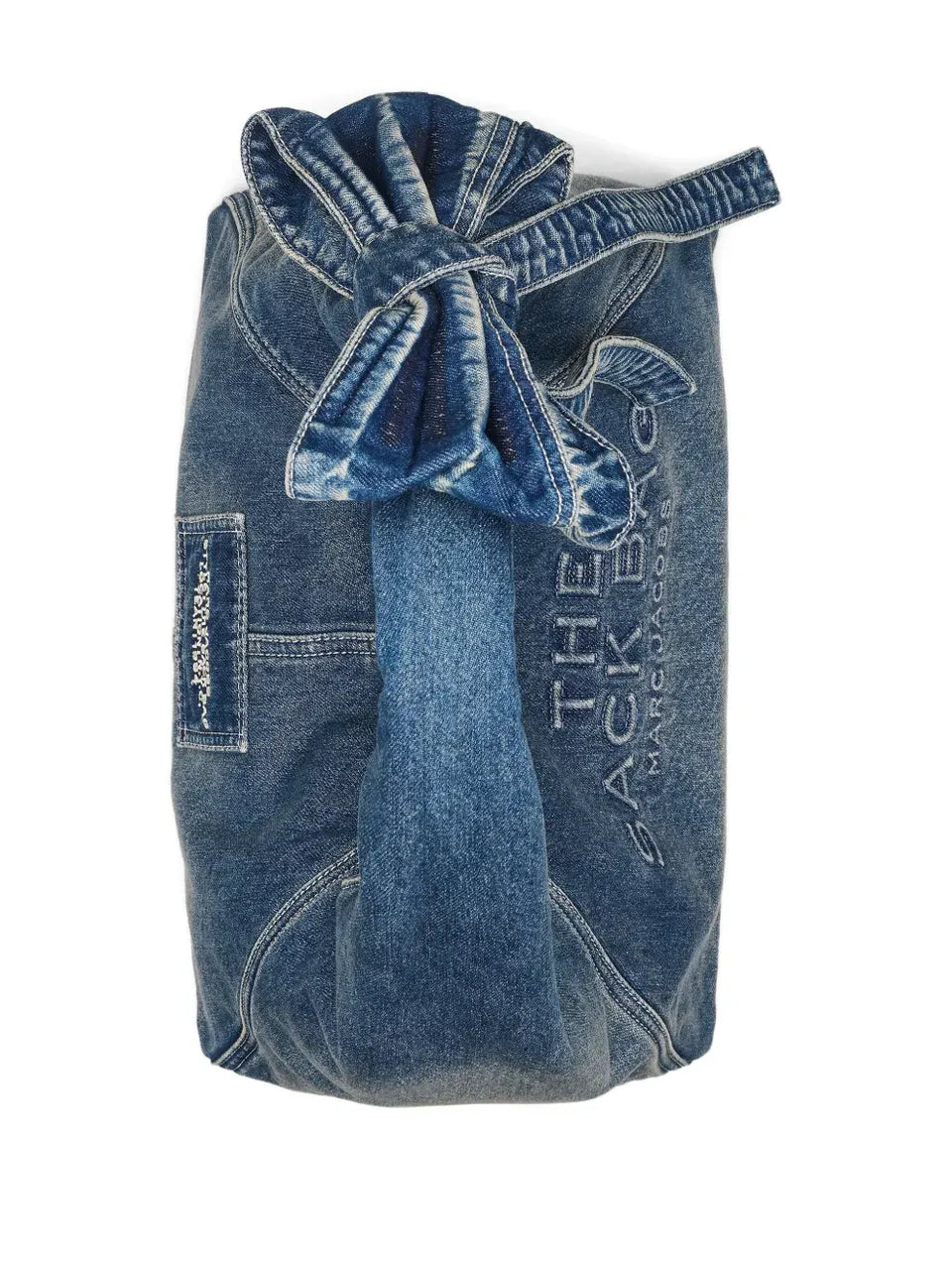 The Bow Denim Sack bag