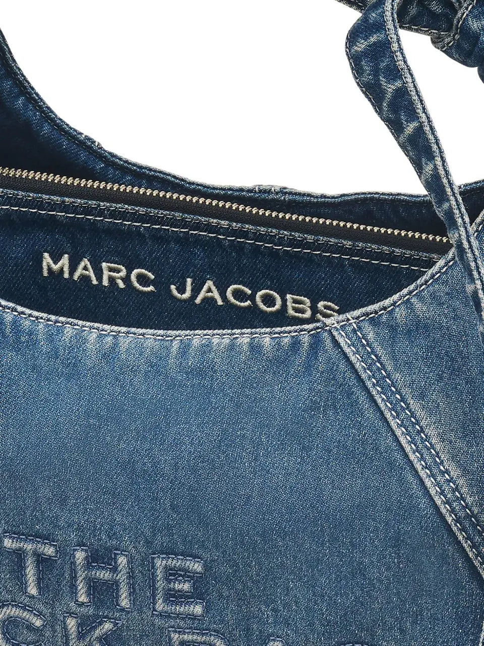 The Bow Denim Sack bag