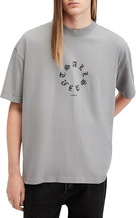 ALL SAINTS FRAKTUR SS GREY TRINITY GREY