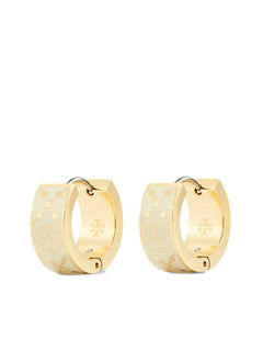 small T monogram hoop earrings