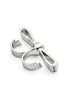 Gianni Ribbon crystal cuff ring