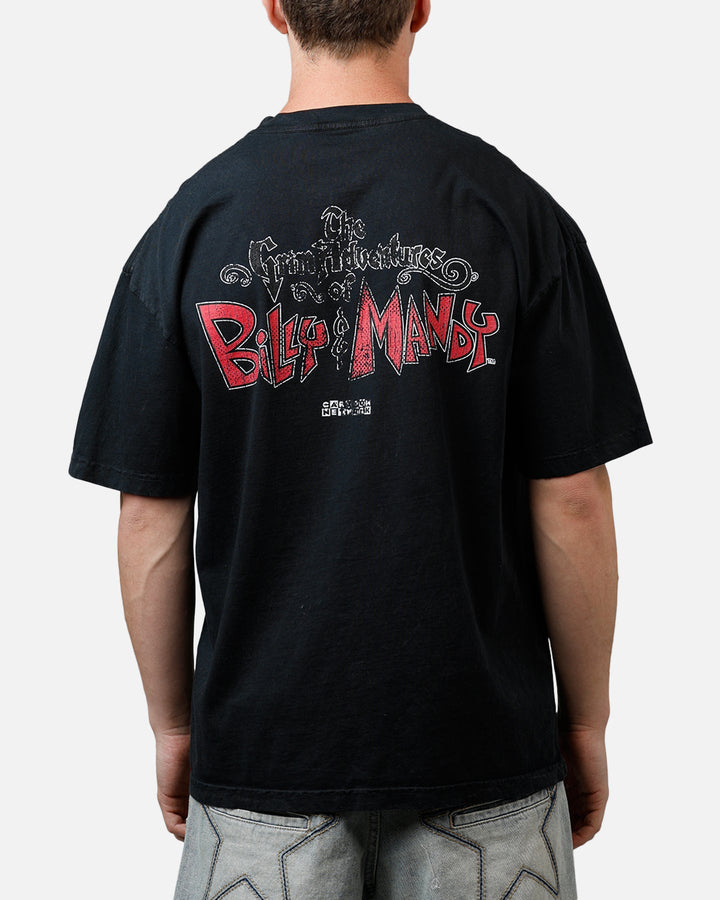 73studio x Cartoon Network Bill & Mandy Grail Vintage T - Shirt Black Acidwash