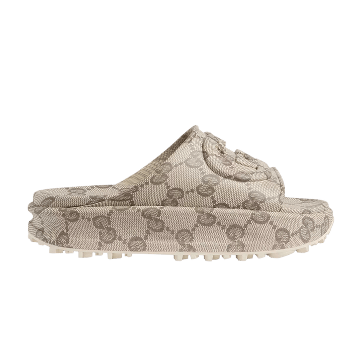 Gucci GG Slide Sandal Interlocking G - Beige Ebony