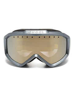 logo-embossed ski goggles