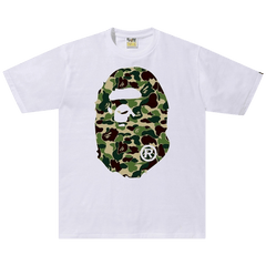 BAPE ABC Camo Big Ape Head T-Shirt White/Green