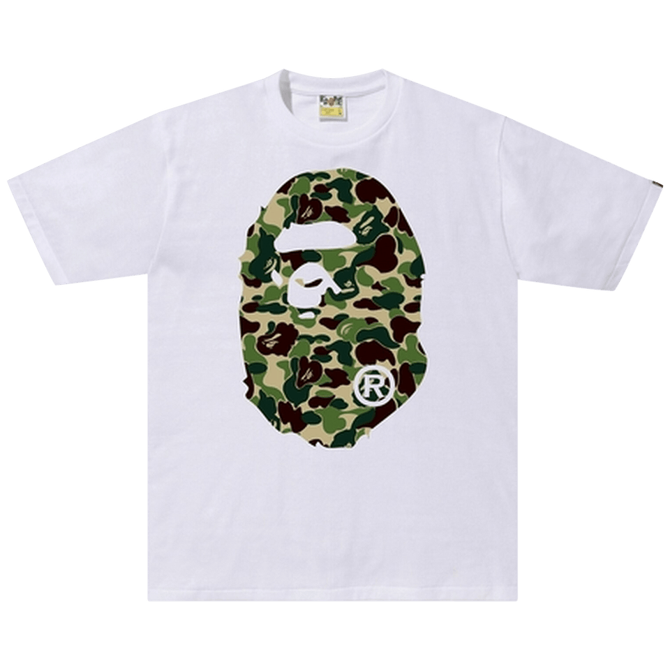 BAPE ABC Camo Big Ape Head T-Shirt White/Green