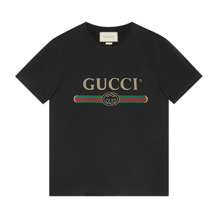 Gucci Washed Jersey Oversize T-Shirt Black