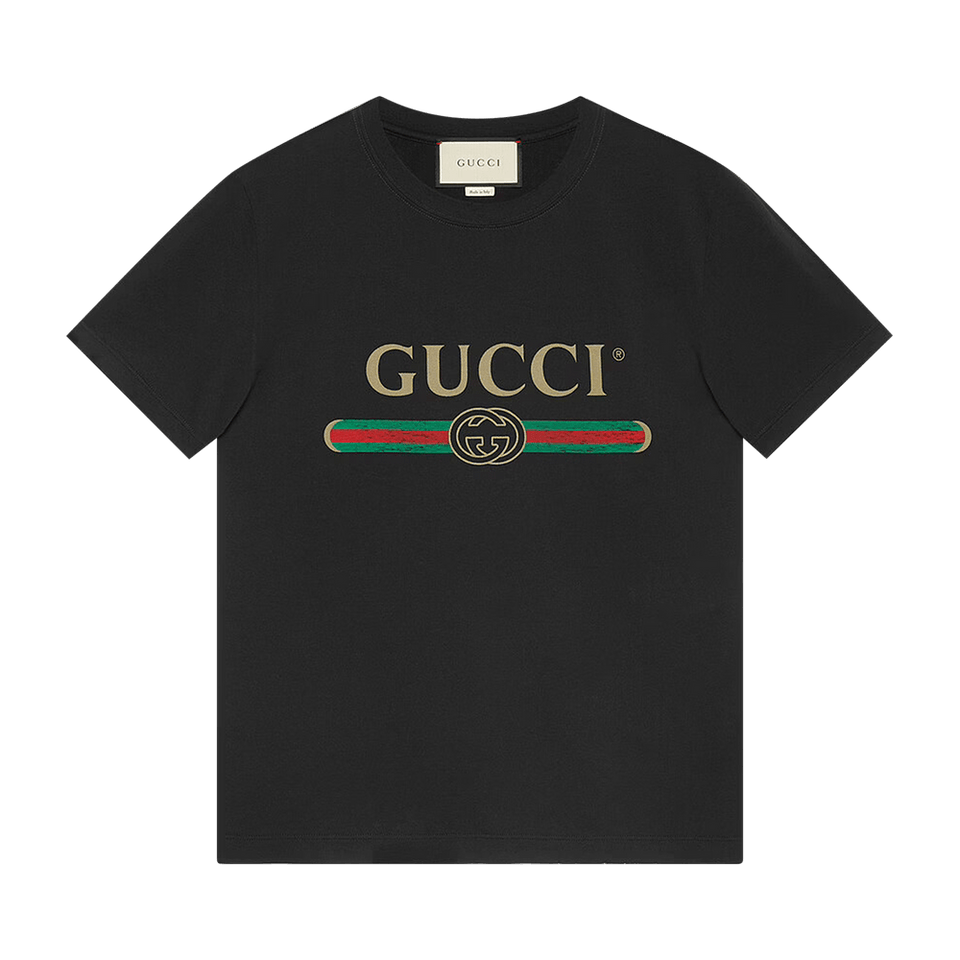 Gucci Washed Jersey Oversize T-Shirt Black