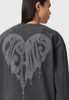 TRIP CREW - Sweatshirt - washed black