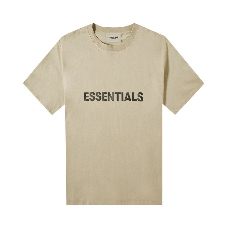 Fear of God Essentials Boxy T-Shirt Applique Logo Olive/Khaki