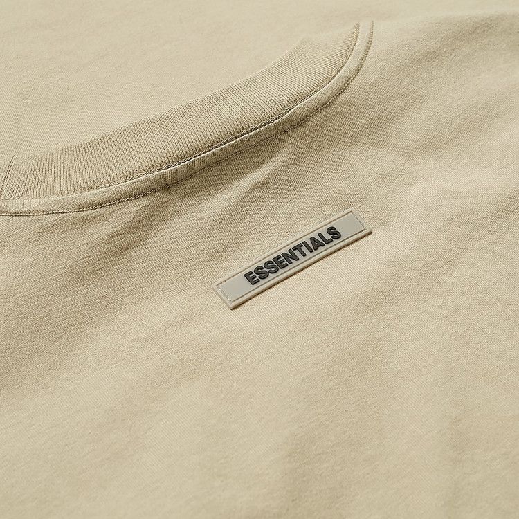 Fear of God Essentials Boxy T-Shirt Applique Logo Olive/Khaki
