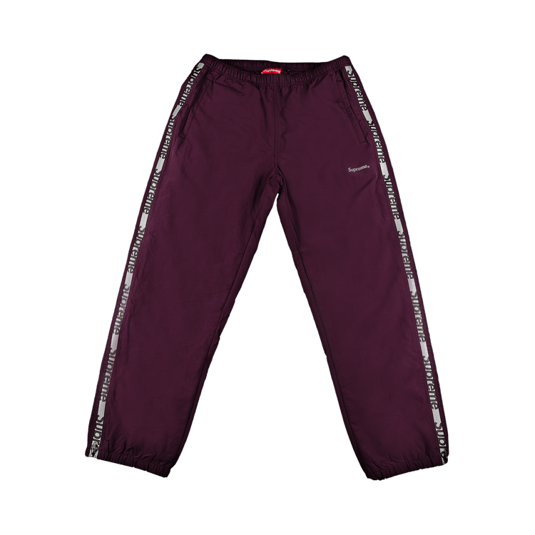 Supreme Reflective Zip Track Pant Purple