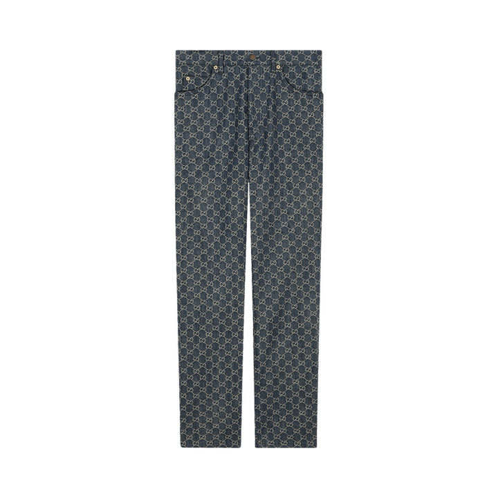 Gucci Eco Washed GG Denim Pant Dark Blue/Ivory