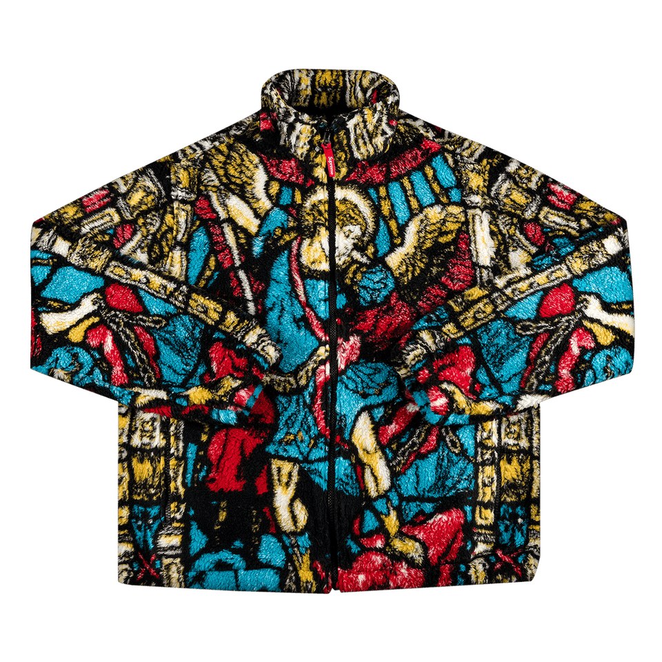 Supreme Saint Michael Fleece Jacket White