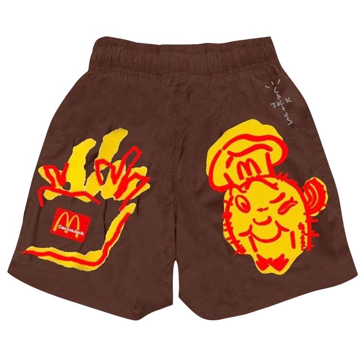 Cactus Jack by Travis Scott x McDonald's Illustration Shorts II Brown