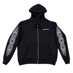 Chrome Hearts Zip Up Hoodie (Aspen Excluisve) Black