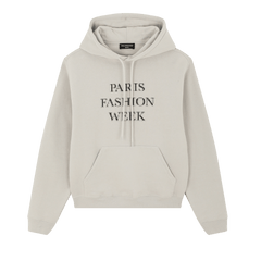 Balenciaga Paris Fashion Week Cropped Hoodie Cement Grey/Black