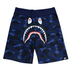 BAPE Camo Shark Sweat Shorts Navy