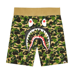 BAPE ABC Camo Shark Sweat Shorts Green