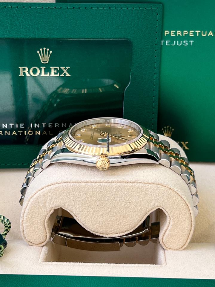 Rolex | Datejust | Rolex 126333 Champagne Diamond Dial 41mm | Gold/Steel | 41mm mm | Gold/Steel | Gold | Automatic