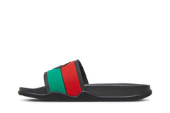 Gucci Slide Interlocking G - Black Red Green