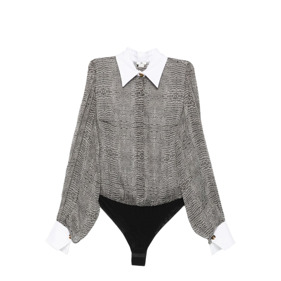 Silk Shirt Bodysuit