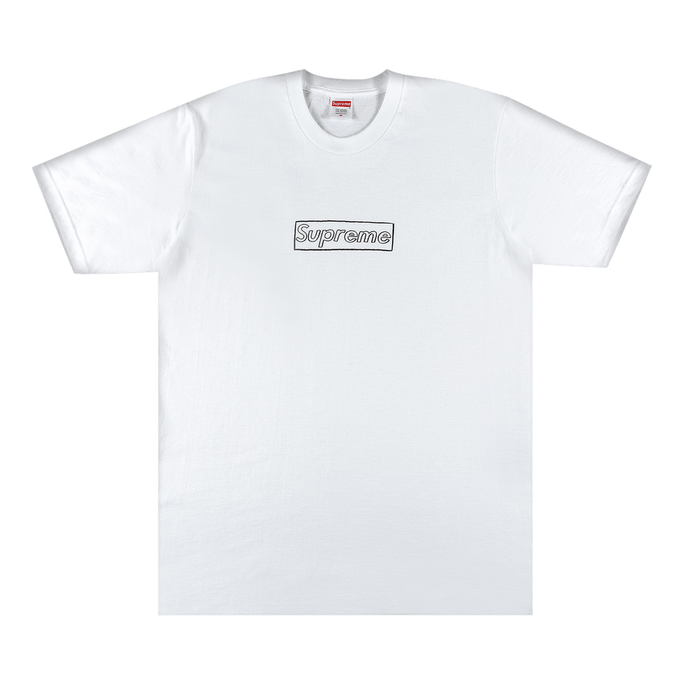 Supreme x KAWS Chalk Logo T-Shirt White